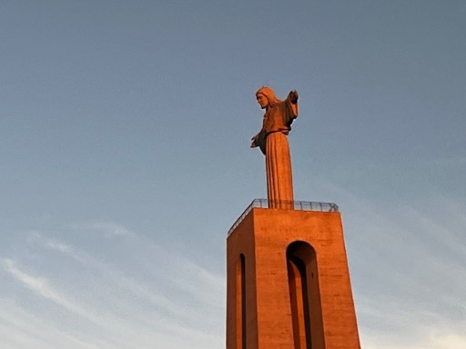 Sunset, over a city, and of a tour…