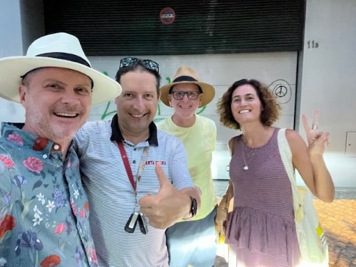 Sunset, over a city, and of a tour…