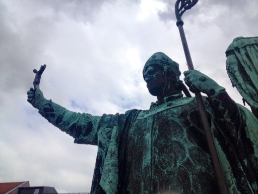 Walking through the plein